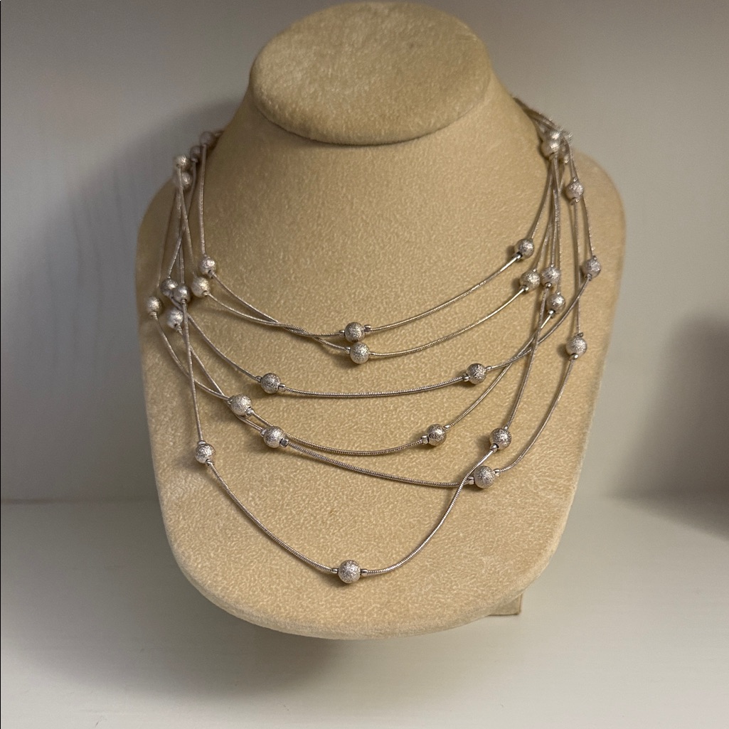 C Est 1946 Multi Strand Bib Necklace